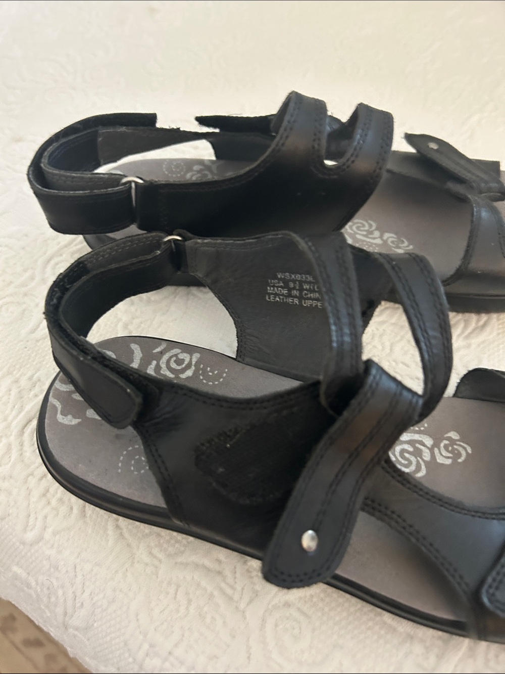 Propel Comfort Adjustable Black Women's Sandals - Picture 3 of 5